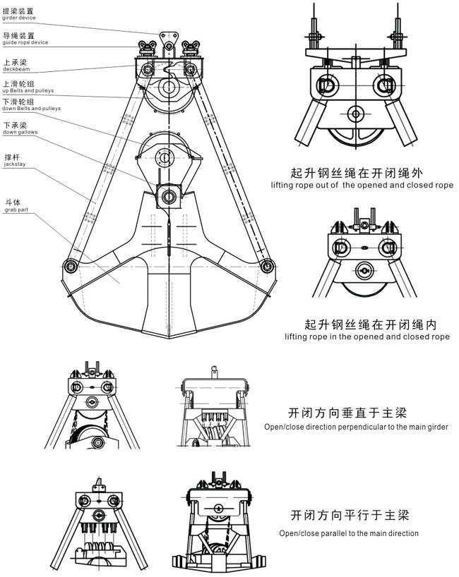 U型四繩抓斗圖紙參數2